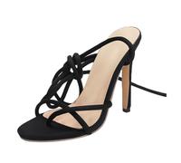 Sandalias Mujer Tacon Fino Verano Sandalias de Vestir Comodas Cierre de Hebilla Sandalia Fiesta Sexy Plataforma sandalia Elegantes Plateadas Negras Flexibles Zapatos High Heels Para Baile Pole Dance