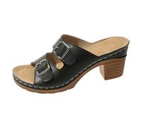 Sandalias Mujer Tacón Sandalias Tacón Mujer Sandalia Verano Cómoda Sandalia Con Tacón Peep Toe Para Vestidos Y Zapatos De Fiesta Verano Punta Abierta Cordones De Tobillo Zapatos Verano, Le Noir A, 39
