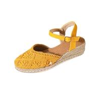 Sandalias Mujer Verano Alpargatas Con Cuñas De Esparto Pala Cerrada Yute Cierre De Hebilla Zapatos Vestir Casual Alpargatas Cuna Baja Con Plataforma Ligera Ideal Para Uso Diario En Primavera Verano