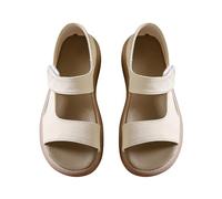 Sandalias Mujer Verano Cómodas, Modelo 2 en 1 Mulas y Sandalias, Punta Redonda Abierta, Diseño de Brida en T, Planas con Suela Gruesa Suave Antideslizante, Ligeras e Ideal para Playa, Caminar, beige