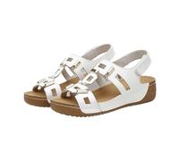 Sandalias Mujer Verano Cómodas, Sandalias De Cuña De Plataforma, Punta Abierta Peep Toe, Brida De Scratch Con Hebilla De Metálica, Suela Antideslizante, Zapatos Para Caminar Y Uso Diario, blanco, 37