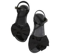 Sandalias Mujer Verano Cómodo Boheme, Espartanos Ancho Nudo, Nu-Pies Planos Confort Chic, Zapatos Verano Abiertos de Cuero, Brida Tobillo con hebilla, Suela Fina | Playa Vacaciones Casual Salida, 01