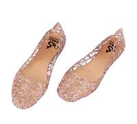 Sandalias Mujer Verano Cómodo de Cristal Malla Zapatos Mujer Verano Planos Flexibles Bailarinas en Jelly Sandalias Confort Chic Sandale Randonnee de Caminar Playa Sandalettes Zapato Abierto Basket, 01