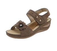 Sandalias Mujer Verano Cómodo Flores Zapato Ortopédico Mujeres Caminar Plataforma Zapatos Antideslizante Transpirable Bohemia Punta Abierta Sandalia Con Tacón Bloque, marrón, 41 EU