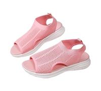 Sandalias Mujer Verano Cómodo Ortopédico Punta Abierta Zapatos Antideslizante Transpirable Descontratados Sandalias de Playa Leger Boho Platform Sandals, Moda Verano 2025 Mujeres, rosa, 40 EU