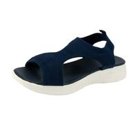 Sandalias Mujer Verano Cómodo Rosa Desnuda Punto Corte Abierto Bajo Tacón Punta Peep Toe para Salidas de la Ciudad Vacaciones Verano Playa Ocio Verano, azul, 38 EU