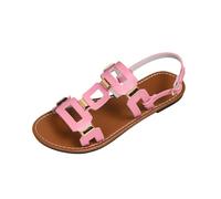 Sandalias Mujer Verano Cómodo Sandalia Plana Para Pies Anchos De Playa | Sandalia para caminar para mujer, desnudo, ligera, transpirable, casual, tendencia calada, suela antideslizante