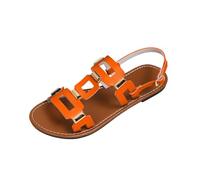 Sandalias Mujer Verano Cómodo Sandalia Plana Para Pies Anchos De Playa | Sandalia para caminar para mujer, desnudo, ligera, transpirable, casual, tendencia calada, suela antideslizante