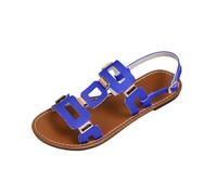 Sandalias Mujer Verano Cómodo Sandalia Plana Para Pies Anchos De Playa | Sandalia para caminar para mujer, desnudo, ligera, transpirable, casual, tendencia calada, suela antideslizante