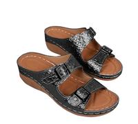 Sandalias Mujer Verano Compenses Chic - Chausson Femme Confort Orthopédique Pantoufles Bout Open Sandales Transpirable Pantoufles à Enfiler Chaussons Interieur Exterieur Chaussures Legere Slippers