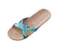 Sandalias Mujer Verano,mulas antideslizantes Planas y cómodas para uso diario Estilo informal moderno Zapatillas suaves casa Seguras con suela estable for verano per Indoor#Z