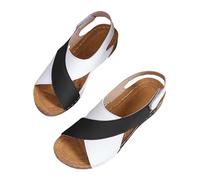 Sandalias Mujer Verano para Mujer OrtopéDicas Sandalias Comodas Antideslizantes Deportivas Zapatos de Playa con Tacón Cuña Zapatillas Trekking Senderismo Sandalia Personas De Mediana Edad y Ancianos
