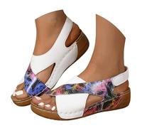 Sandalias Mujer Verano para Mujer OrtopéDicas Sandalias Comodas Antideslizantes Deportivas Zapatos de Playa con Tacón Cuña Zapatillas Trekking Senderismo Sandalia Personas De Mediana Edad y Ancianos