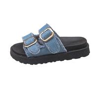Sandalias Mujer Verano Planas | Doble Hebilla Ajustable Dorada | Suela de Corcho Memory Foam | Piel Sintética Muy Cómodas Camel Mules Sandalia Planas Pala Tipo Birkenstock Cómodas Mujer