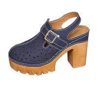 Sandalias Mujer Verano Sandalia De Fondo Plano Para Mujeres Con Tacos Gruesos De Percepción Fresca Inmediata, Ofrecen Una Sensación Agradable Desde El Instante En Que Se Calzan Por Primera Vez