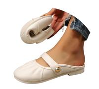 Sandalias Mujer Verano Sandalias Bailarina Transparentes para Mujer Zapatos Playa Verano Cómodos Tacón Bajo Sin Cordones (Beige, 37)