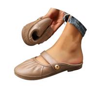 Sandalias Mujer Verano Sandalias Bailarina Transparentes para Mujer Zapatos Playa Verano Cómodos Tacón Bajo Sin Cordones (Coffee, 39)