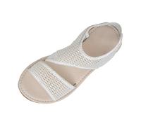 Sandalias Mujer Verano Sandalias de mujer transpirables con punta abierta y diseño de malla para una cómoda caminata estival (White, 41)