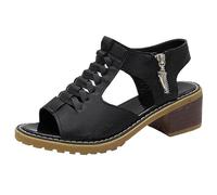 Sandalias Mujer Verano Sandalias Tacón Mujer Con Correa De Tobillo Grueso Tacón Cómodo Zapatos Verano Peep Toe Verano Punta Abierta Para Vestidos Y Zapatos De Fiesta Confort Sandalia, Le Noir, 41 EU