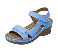 Sandalias Mujer Verano Zapatillas Elegantes Clásicas Zapatos Playa Cómodos Transpirables Sandalias De Mujer Verano Cómodas Romanos Casual Slip-On Abiertas De Punta Sandalia Chanclas Piscina, Cielo