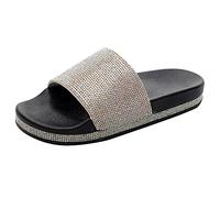 Sandalias Mujer Verano Zapatos Comodas Chanclas Bellas para Mujeres Sandalias Gruesas con Brillantes Casual Verano