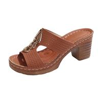 Sandalias Mujer Verano Zapatos Comodas Sandalias Trenzadas Punta Redonda Banda Elástica con Talón Inclinado Y Suela Gruesa para Confort