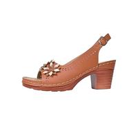 Sandalias Negras Tacon Sandalias Mujer Blancas De Verano Con Tacón Hebilla Lateral Y Para Un Pie Informales Con Punta Abierta Y Gruesas Para Mujer Sandalia 43 Negras (Brown 38)