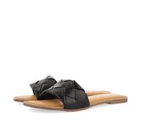 Sandalias Negras Tipo Pala con Trenzado para Mujer SENGLEA