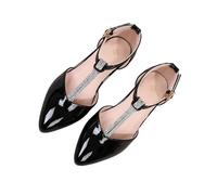 Sandalias Niña de Vestir,Sandalias Cerradas Elegantes de Punta Afilada para Niñas Moda Sencillas Zapatos Princesa de Tacón Bajo con Tira en T Cómoda Sandalia para Ocasiones Especiales 4-12 años