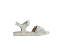 Geox J Sandal Haiti Girl, Sandalia, Off White/Multicolor, 32 EU