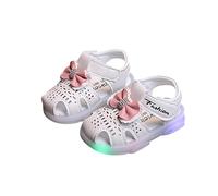 Sandalias Niña,Mis Pedidos Cangrejeras Niña Verano Lindo Sandalias Planas con Decoración Lazo Zapatos Punta Cerrada de Playa Suave Sandalia Casuales para Niñas Cómodo Zapatillas Verano 0-3 Años