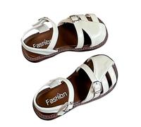 Sandalias Niña Rebajas,Cangrejeras Niña Verano Cómodo Sandalias de Suela Suave con Suela Blanda Casual Moda Zapatos Planas con Hebilla Ajustable Ligero y Transpirable Zapatillas de Playa 2.6-12 Años