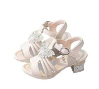 Sandalias Niña Verano,Sandalia de Vestir de Tacón Bajo con Punta Abierta para Niñas Moda Versátil Zapatos Princesa con Mariposa de Pedrería Sandalias Elegantes para Fiestas Ballet Boda Invitada