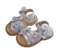 Sandalias Niñas Zapatos Chicas Sandalias Bebé Niños Primavera Verano Sandalias Al Aire Libre Zapatos Verano Sandalias Niños Sandalias Princesa Zapatos Descalzos Zapatos Playa, plata, 34 EU