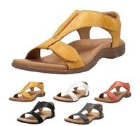 Sandalias Ortopédicas Con Soporte Para El Arco Para Mujer,Sandalias Planas Ortopédicas Con Soporte Para El Arco,Sandalias Con Punta Abierta (Amarillo,41)