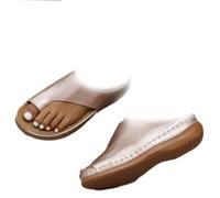 Sandalias ortopédicas de cuña para Mujer, cómodas y Elegantes Sandalias de Verano, Chanclas correctoras juanetes con Clip, cuñas Informales para Caminar(Gold,40 EU)
