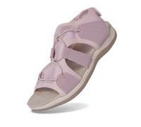 Sandalias ortopédicas de cuña para mujer, con punta abierta, soporte de arco para el pie, punta redonda baja, modelos informales cómodos para caminar, caminar al aire libre, playa de verano, Rosa., 41
