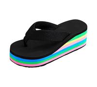 Sandalias ortopédicas de plataforma casual para mujer sandalia ortopédica sandalias de cuña para mujer con banda cruzada zapatillas de verano anatómicas cómodas fabricadas en Italia, Le Noir, 37 EU