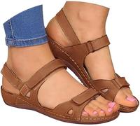 Sandalias ortopédicas de verano para mujer, sandalias y chanclas para playa, ajuste ancho, soporte de arco, zapatos de playa para mujer, plataforma sin cordones, puntera cerrada, sandalias casuales