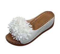 Sandalias ortopédicas genéricas mujeres sandalias de cuña con punta abierta zapatillas de suela plana zapatos de playa de verano para caminar al aire libre