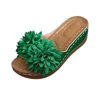 Sandalias ortopédicas genéricas mujeres sandalias de cuña con punta abierta zapatillas de suela plana zapatos de playa de verano para caminar al aire libre