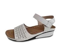 Sandalias ortopédicas Mujer Desnudo Pies Verano Cómodo Transpirable Mujeres Caminar Plataforma Zapatos Antideslizante Bohemia Punta Abierta Sandalia Con Tacón Bloque, blanco, 42 EU