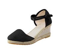 Sandalias Ortopédicas Mujer Sandalias Deportivas Y Al Aire Libre Claquette Verano Zapato Cómodo De Ocio Ligeras De Cuña Sandalia Mujer Ortopédica Verano 2025 Para Ortopédicos Cerrados, Le Noir, 41 EU