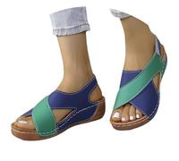 Sandalias ortopédicas mujer sandalias mujer cómodas antideslizantes cuñas verano zapatos ortopédicas Valgo Ligeras Cómodas Paseo Sandalia Senderismo Deportivos Artificial Zapatos Verano Abierto, Gn1