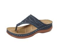 Sandalias ortopédicas Mujer Verano Pies Zapatos anchos Cómodo Sandalias De Punta Abierta Senderismo Zapatos Tong Mujer Cuñas Para Primavera Rhinestone Verano Casual Moda Vestida, azul marino, 40 EU
