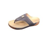 Sandalias ortopédicas para mujer, cómodas, sandalias abiertas con cuña sandalias, parte superior de piel suave Flip Flop deportivas, zapatos antideslizantes de goma, suelas cómodas, playa, casa