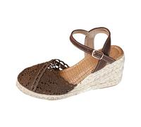 Sandalias ortopédicas para mujer, con soporte de arco ancho ancho, sandalias de punta cerrada para mujer, sandalias de ganchillo de gladiador, ligeras, transpirables, zapatos de verano con suela