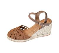 Sandalias ortopédicas para mujer, con soporte de arco ancho ancho, sandalias de punta cerrada para mujer, sandalias de ganchillo de gladiador, ligeras, transpirables, zapatos de verano con suela