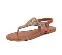 Sandalias ortopédicas para mujer con soporte de arco del Reino Unido, sandalias de verano, informales, lavables, cómodas, plataforma gruesa, soporte para fascitis plantar, marrón, 37 EU