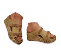 Sandalias Ortopédicas para Mujer de Cuña de Cuero,Zapatillas de Plataforma Ancha,Zapatos de Vestir de Verano con Punta Abierta,Sandalias Menorquinas Chanclas Barefoot Tacon Doradas Negras Blancas